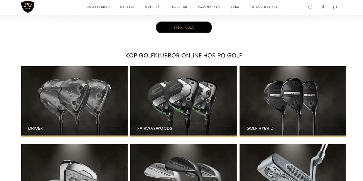 PQ Golf Shopify multi-store