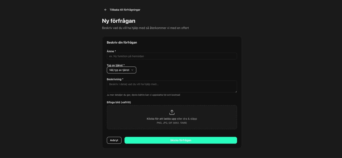 Förfrågningsflöde